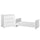 Lit évolutif 70x140 et commode 3 tiroirs Vox Ova Blanc