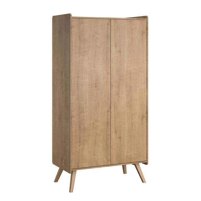 Commode 3 tiroirs et armoire 2 portes Vox Vintage Bois - vue 3