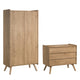 Commode 3 tiroirs et armoire 2 portes Vox Vintage Bois