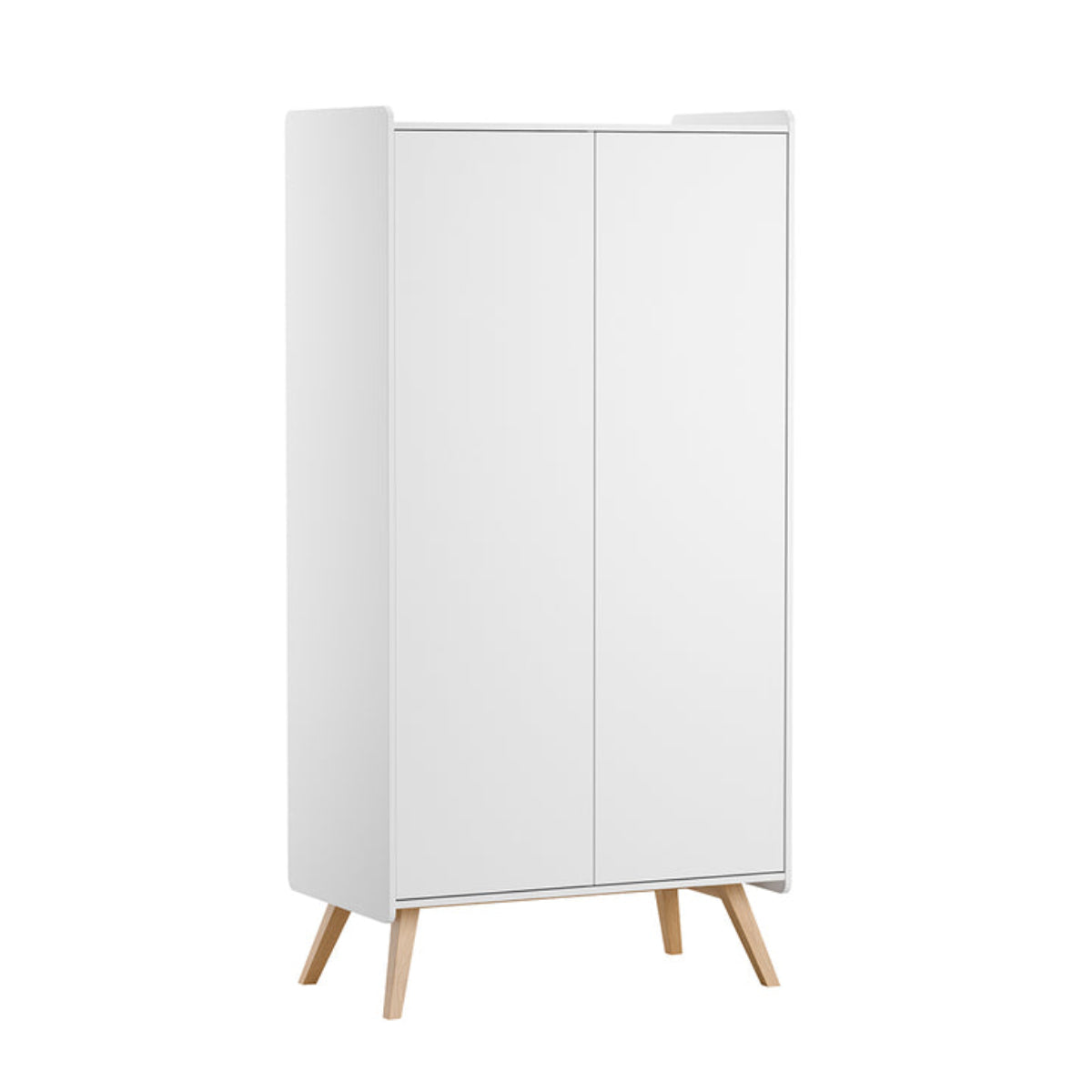 Armoire 2 portes Vox Vintage Blanc et Bois