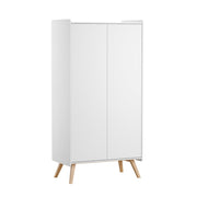 Armoire 2 portes Vox Vintage Blanc et Bois