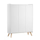 Armoire 3 portes Vox Vintage Blanc et Bois