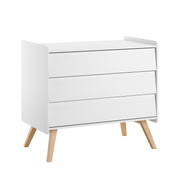 Commode 3 tiroirs Vox Vintage Blanc et Bois