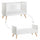 Lit évolutif 70x140 sommier inclus Vox Vintage Blanc et Bois