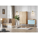 Chambre complète lit bébé - commode 3 tiroirs - armoire 2 portes Vox Vintage Bois Bleu