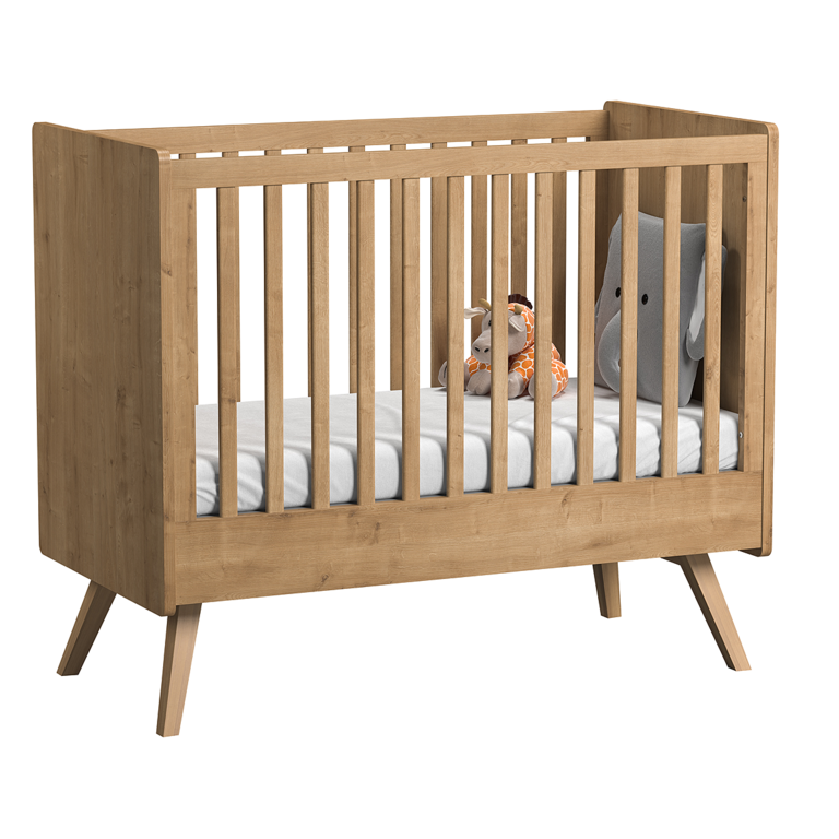 Chambre complète lit bébé - commode à langer - chiffonnier Vox Vintage Bois Blanc - vue 3