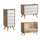 Chambre complète lit bébé - commode à langer - chiffonnier Vox Vintage Bois Blanc