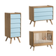 Chambre complète lit bébé - commode à langer - chiffonnier Vox Vintage Bois Bleu