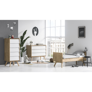 Chambre complète lit bébé évolutif - commode à langer - chiffonnier Vox Vintage Bois Blanc