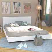 Lit 160x200 sommier inclus Cora Blanc
