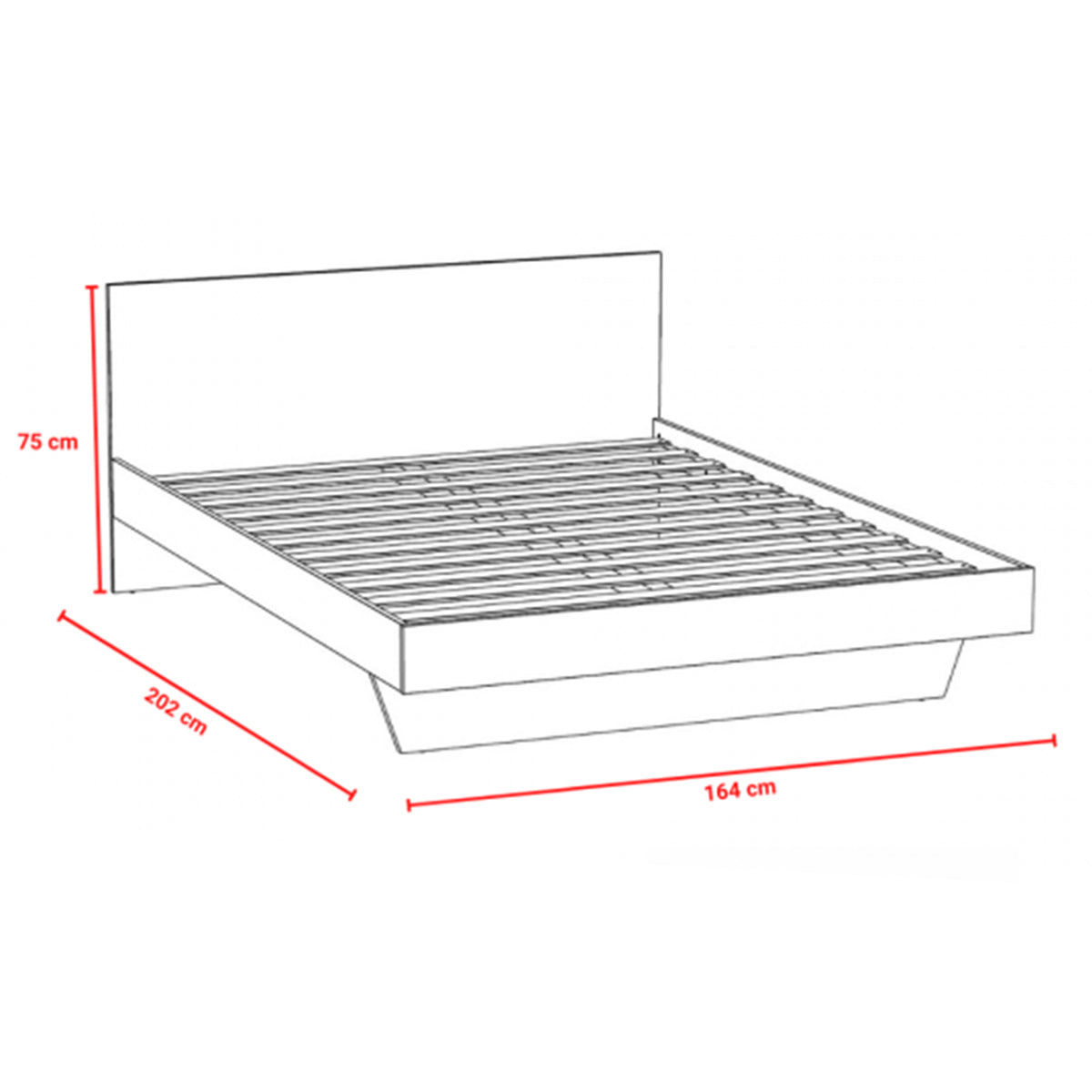 Lit 160x200 sommier inclus Cora Noir - vue 3