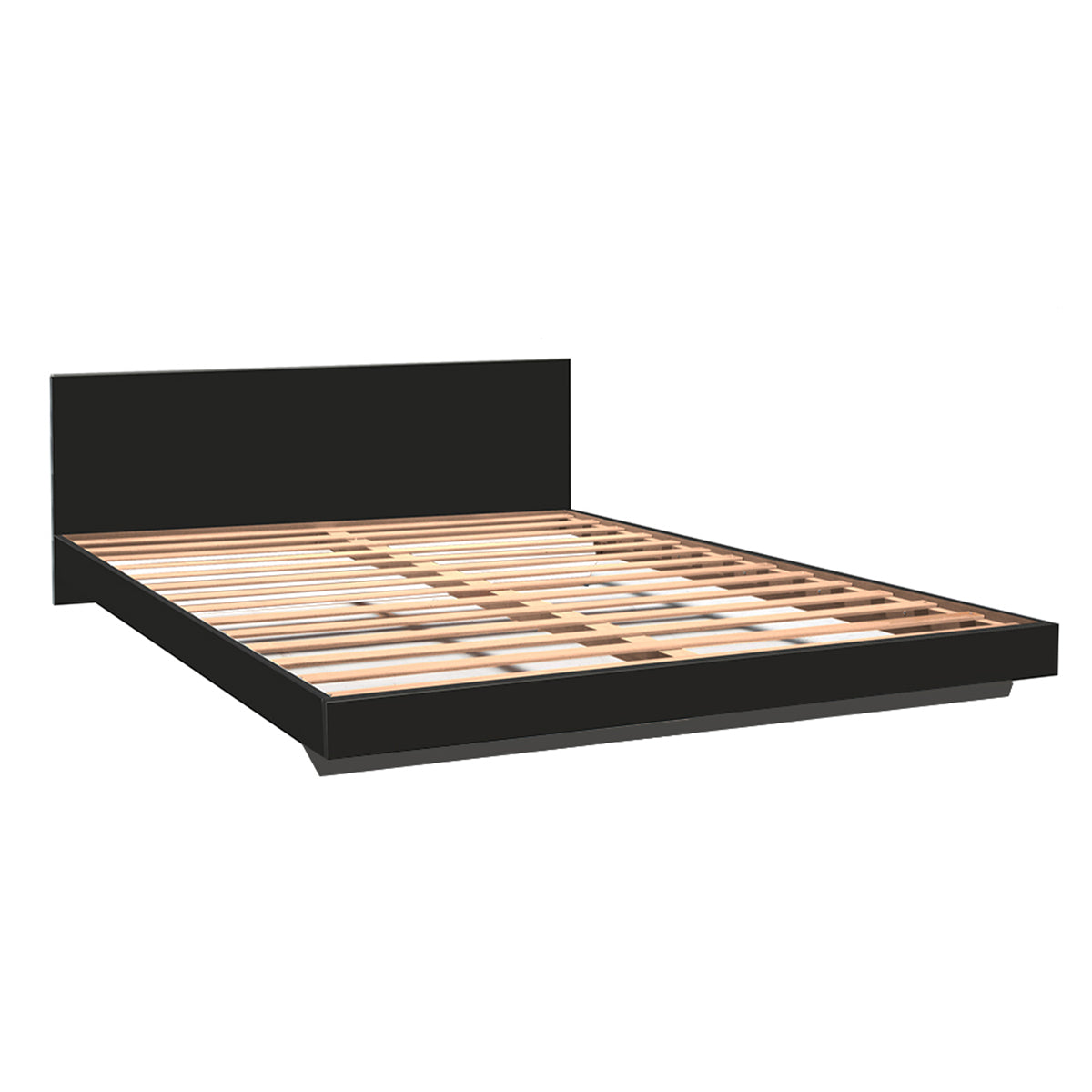 Lit 160x200 sommier inclus Cora Noir - vue 2