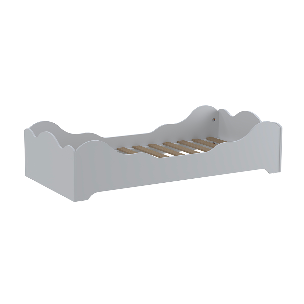 Lit 90x190 sommier inclus Nuage Blanc - vue 2