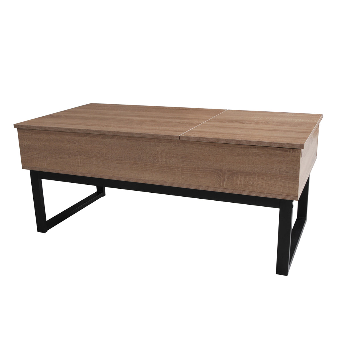 Table basse avec plateau relevable Gena Bois et Noir - vue 2