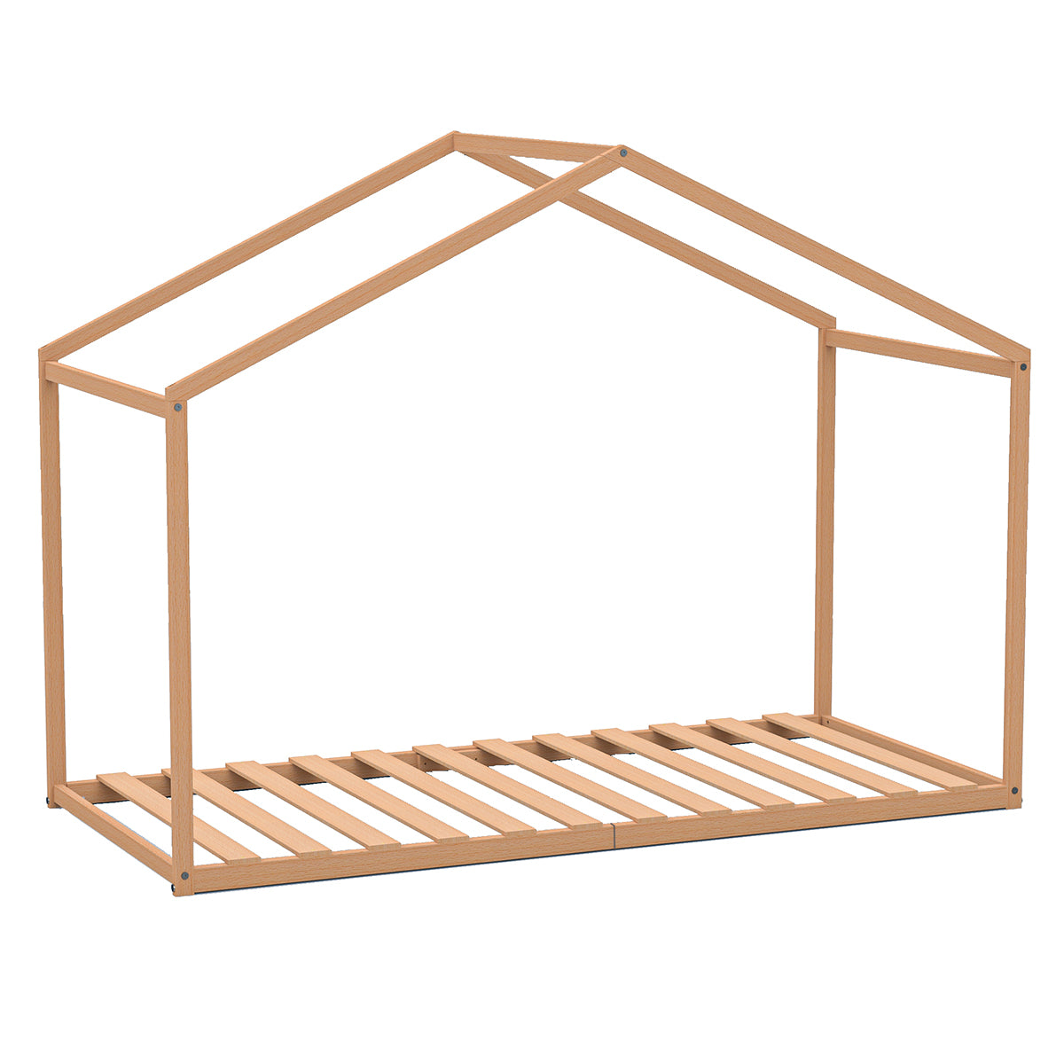Lit cabane 90x190 sommier inclus Gloria Bois - vue 2
