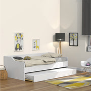 Lit gigogne - 2 sommiers - 1 tiroir-lit 90x190 Weber Industries Sweet - Blanc