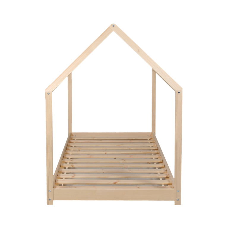 Lit cabane et sommier 70x140 Weber Industries Panda - Naturel - vue 3