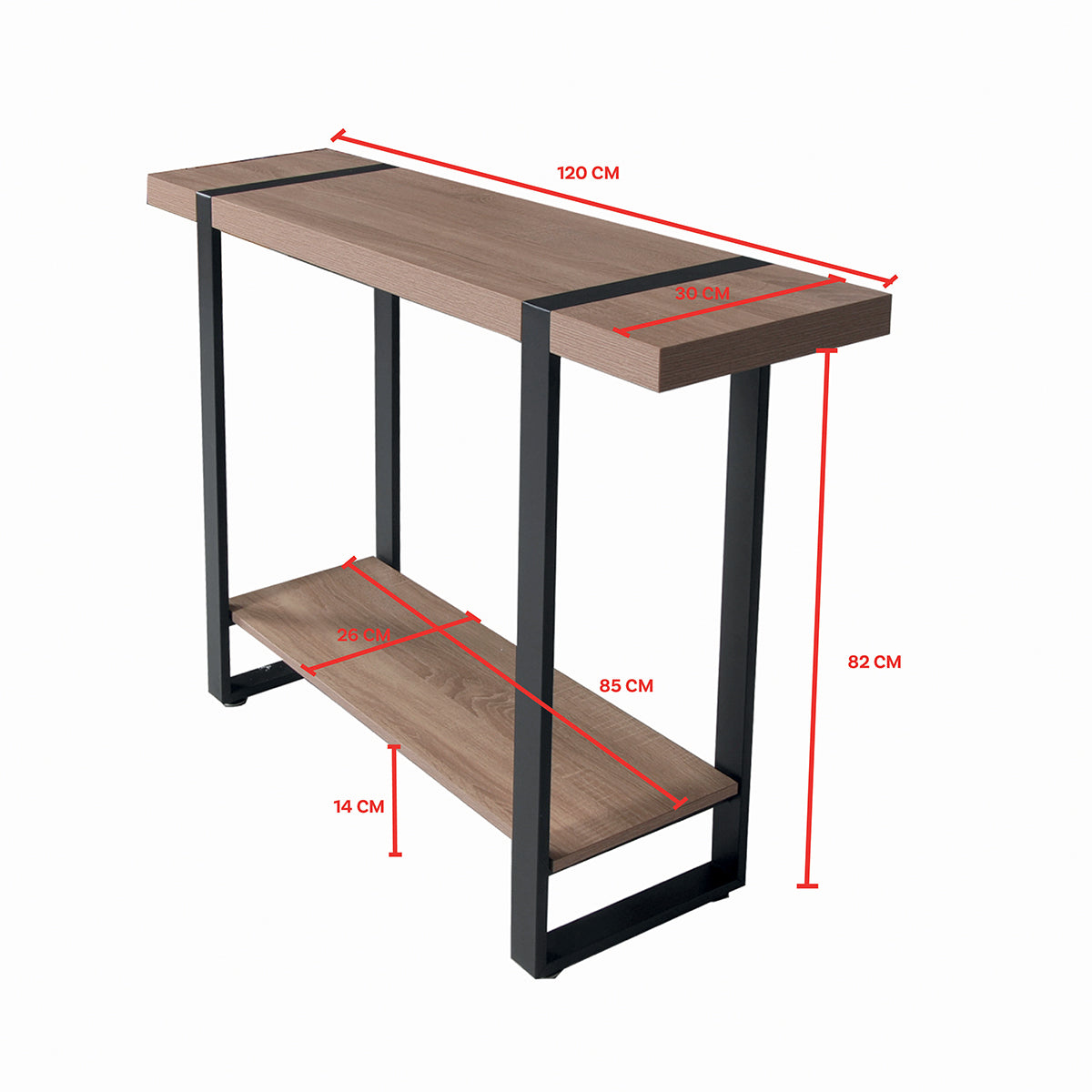 Console Olympe Bois et Noir - vue 5