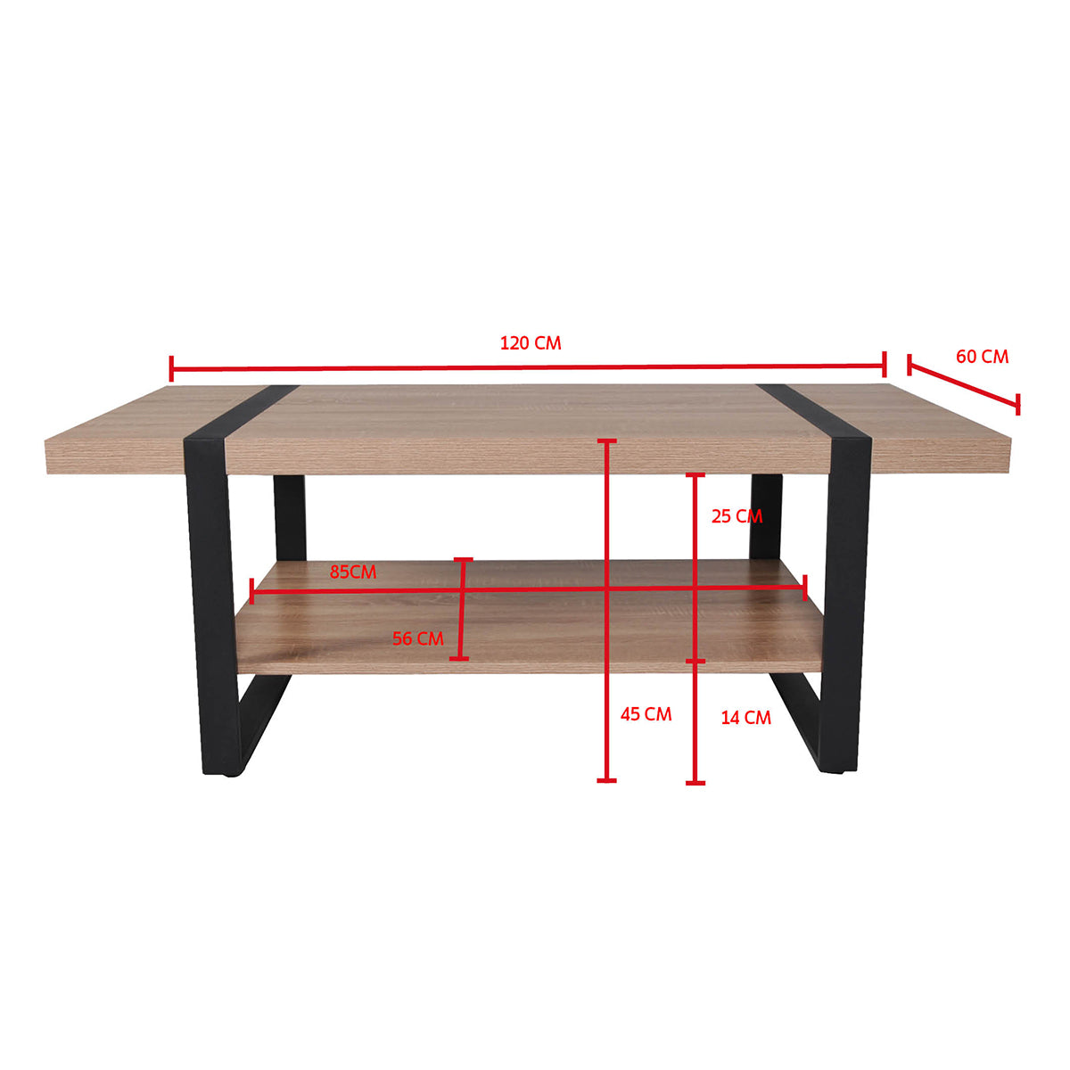 Table basse Olympe Bois et Noir - vue 5