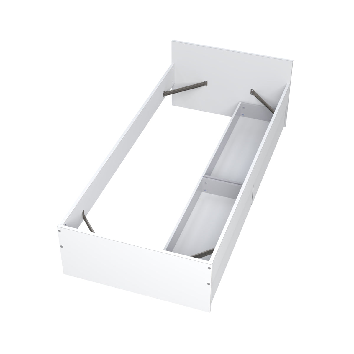 Lit 90x190 tiroirs inclus Orson Blanc - vue 3