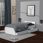 Lit 90x190 tiroirs inclus Orson Blanc