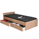 Lit 90x190 tiroirs inclus Orson Bois blanchi