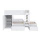 Lit superposé 90x190 - armoire - tiroirs - sommier inclus Twin Blanc