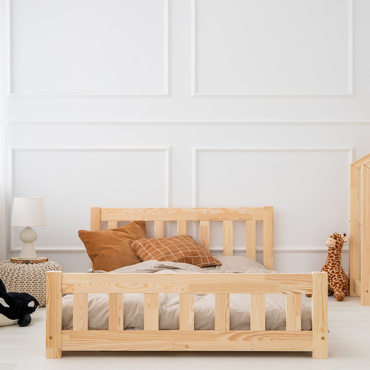 Lit 90x200 sommier inclus Adeline Bois - vue 3