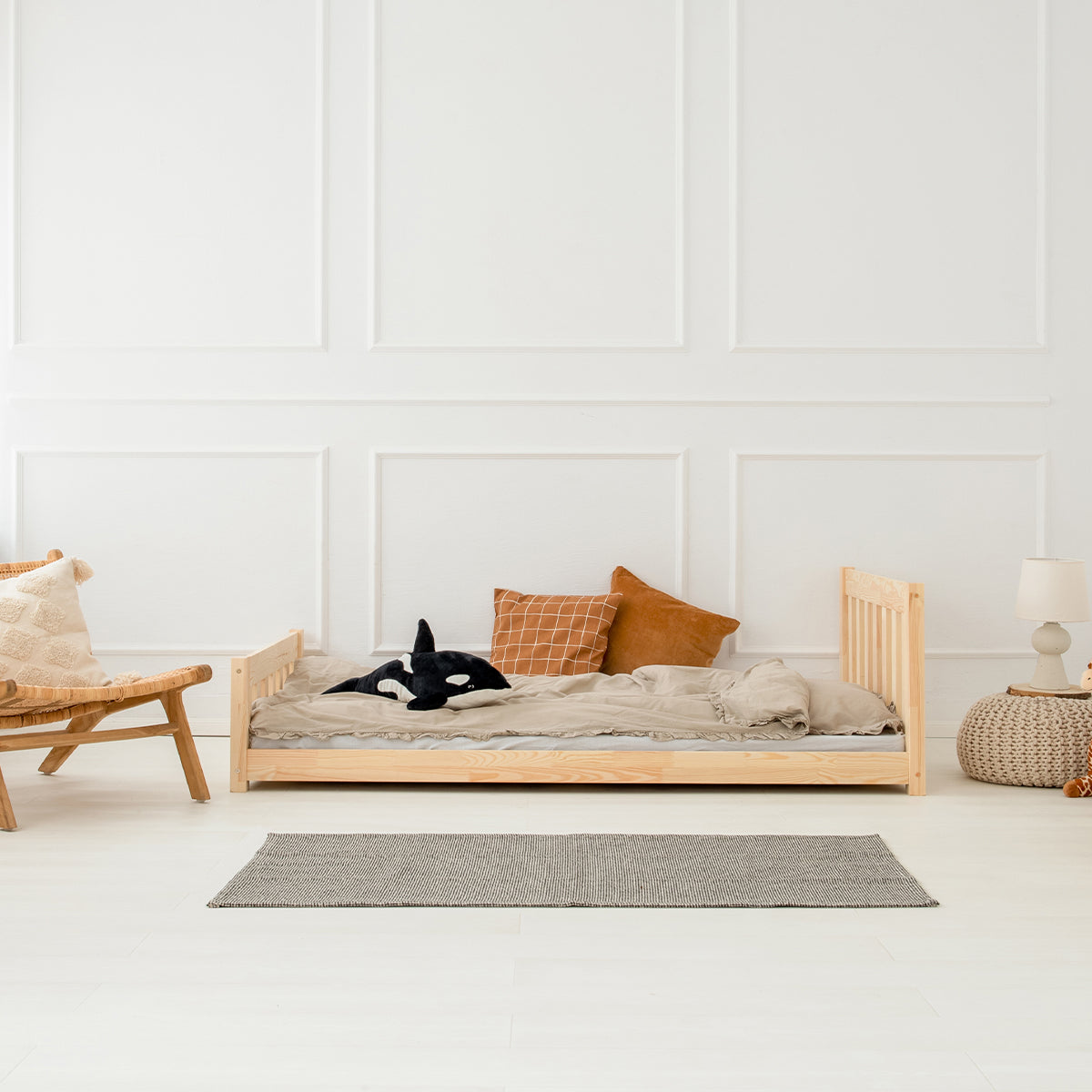 Lit 90x200 sommier inclus Adeline Bois - vue 4