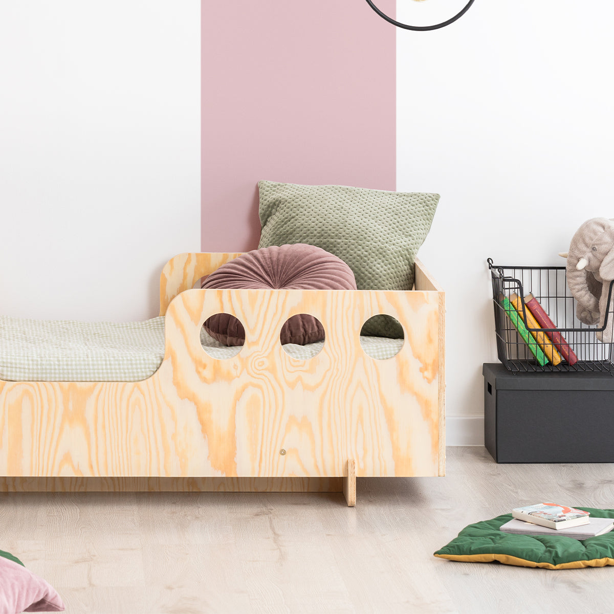 Lit 90x190 sommier inclus Anaïs Bois - vue 4