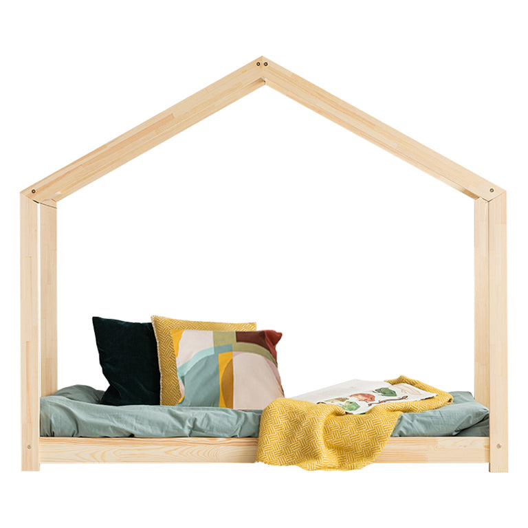 Lit cabane 90x190 sommier inclus Aude Bois - vue 2