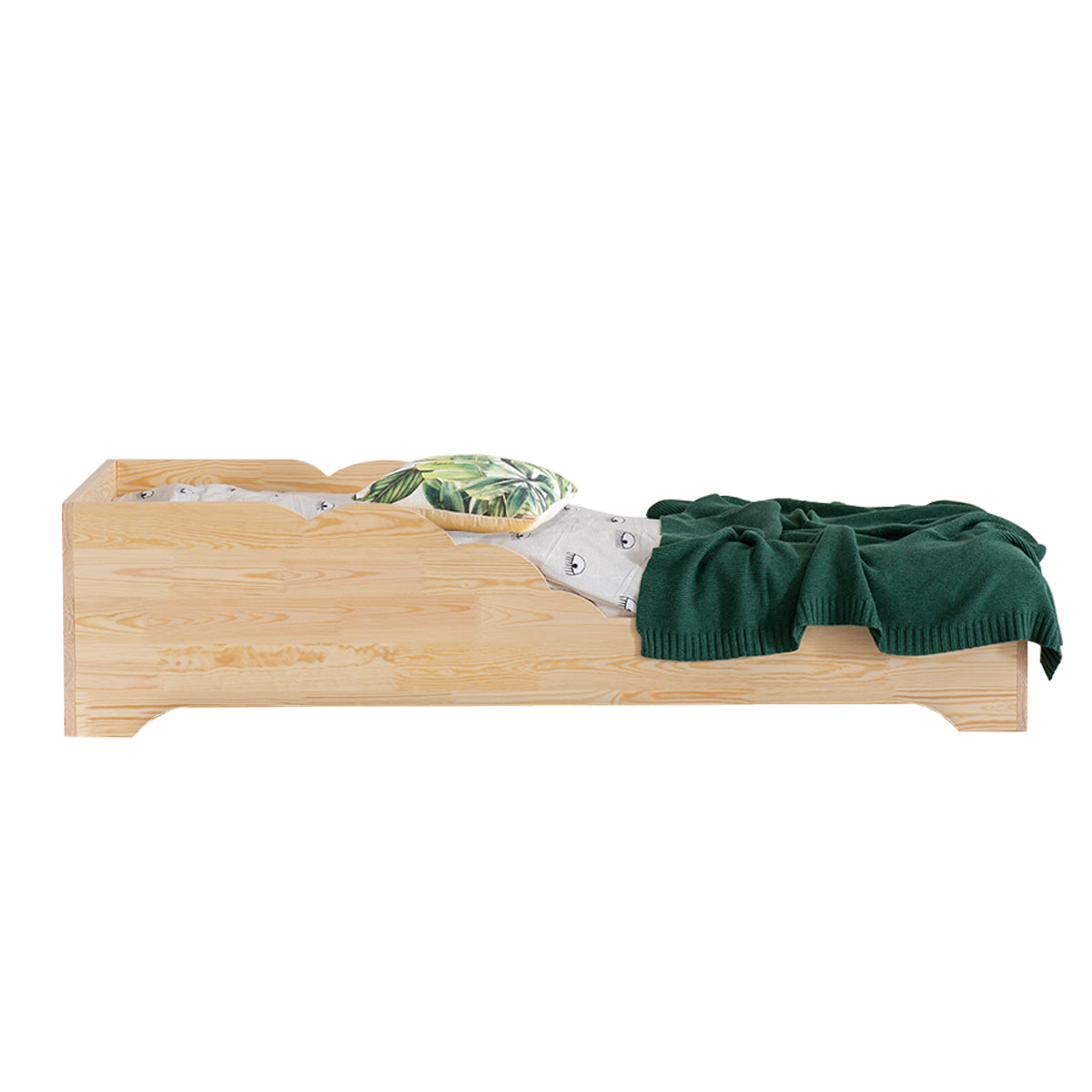 Lit 90x190 sommier inclus Blandine Bois - vue 2