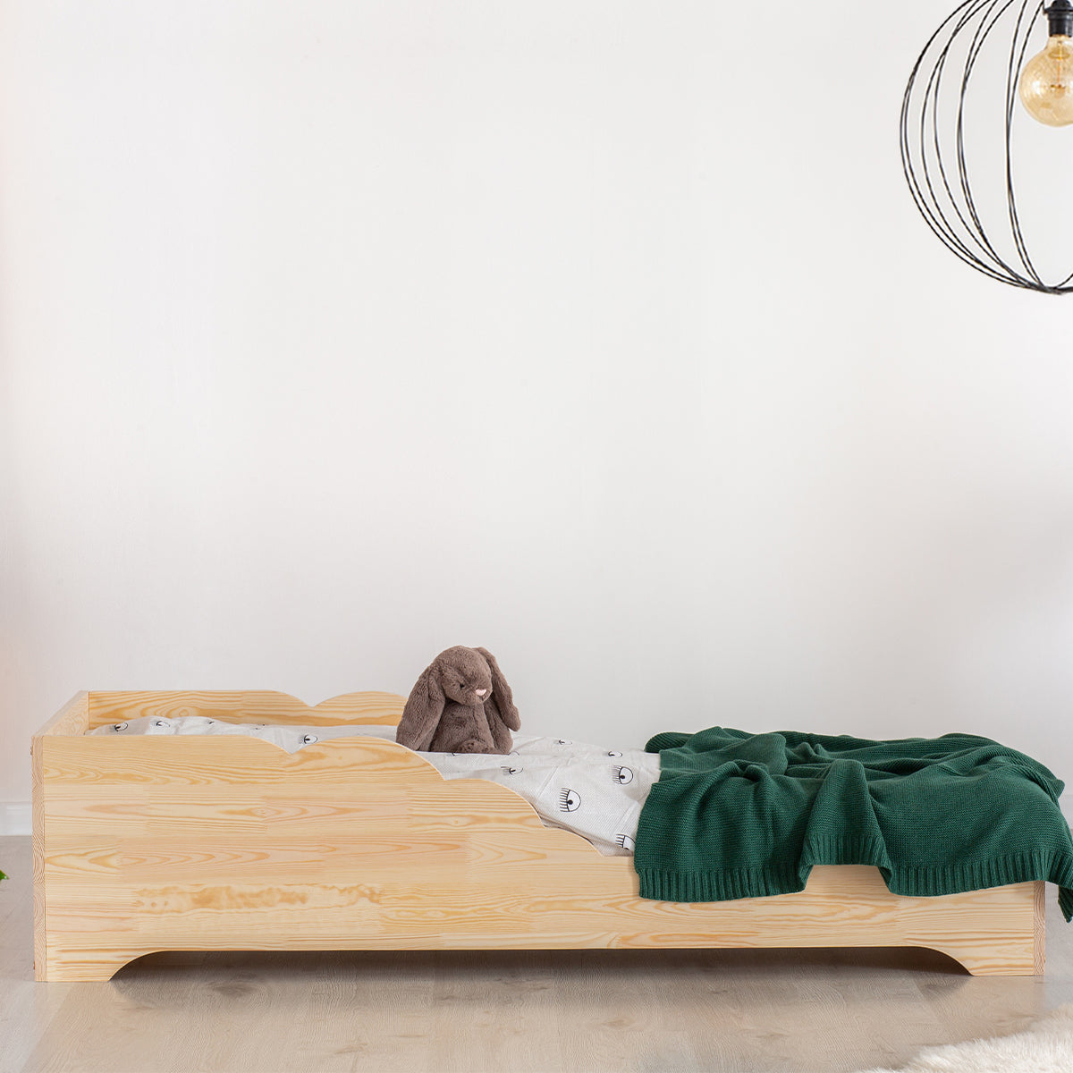 Lit 90x190 sommier inclus Blandine Bois