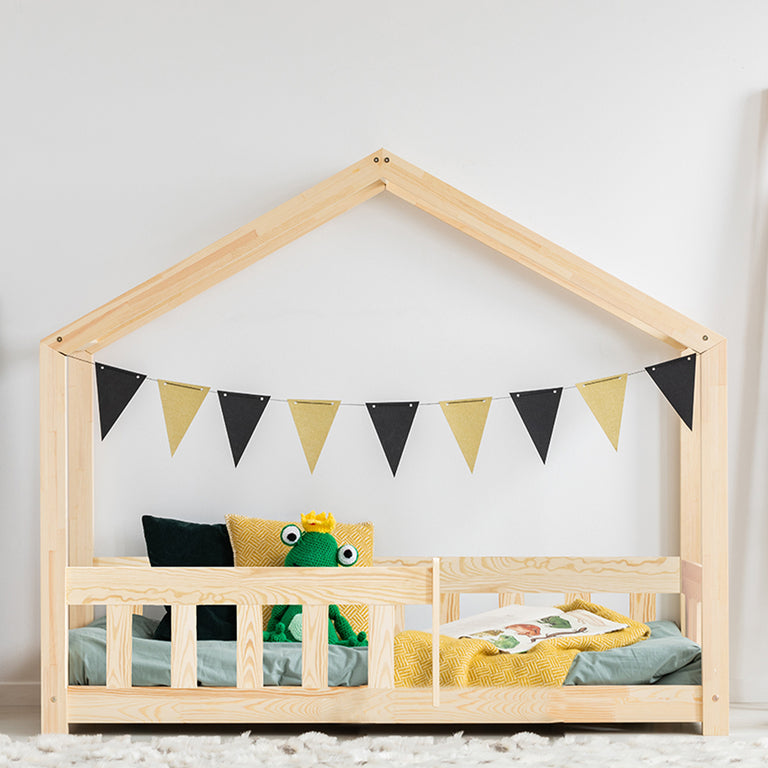 Lit cabane 70x140 sommier inclus Amandine Bois