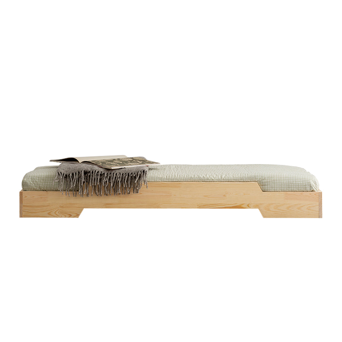 Lit 90x200 sommier inclus Cyrielle Bois - vue 2