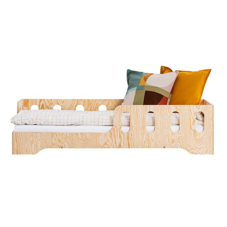 Lit 70x140 entrée gauche sommier inclus Estelle Bois - vue 2