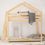 Lit cabane superposé 70x140 sommier inclus Gaëlle Bois
