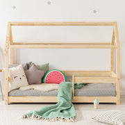 Lit cabane 90x190 sommier inclus Ilona Bois