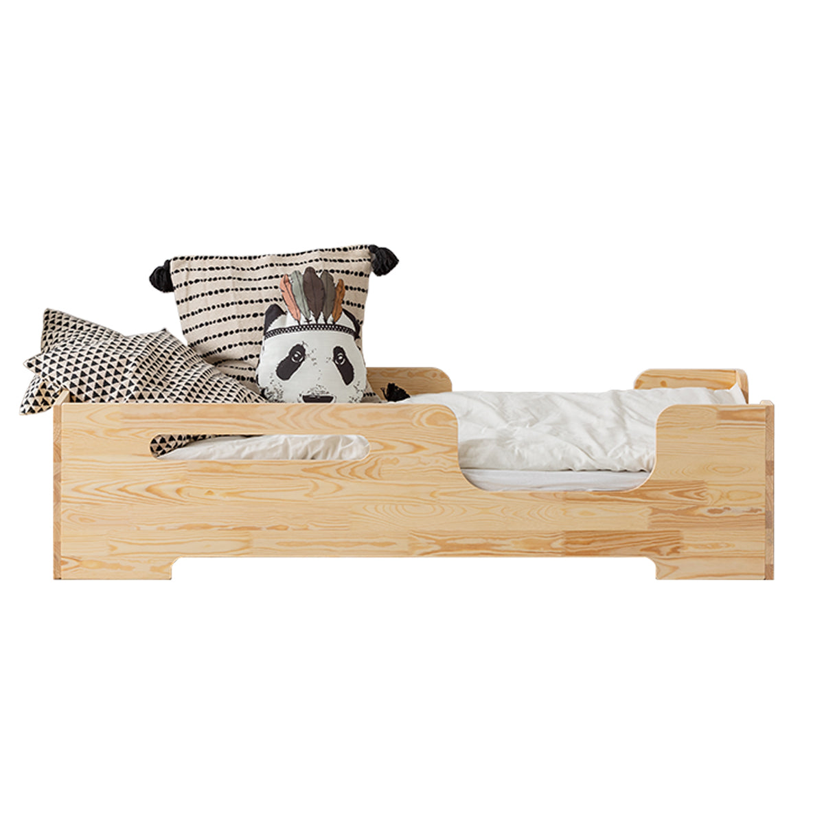 Lit 90x200 sommier inclus Lilian Bois - vue 2