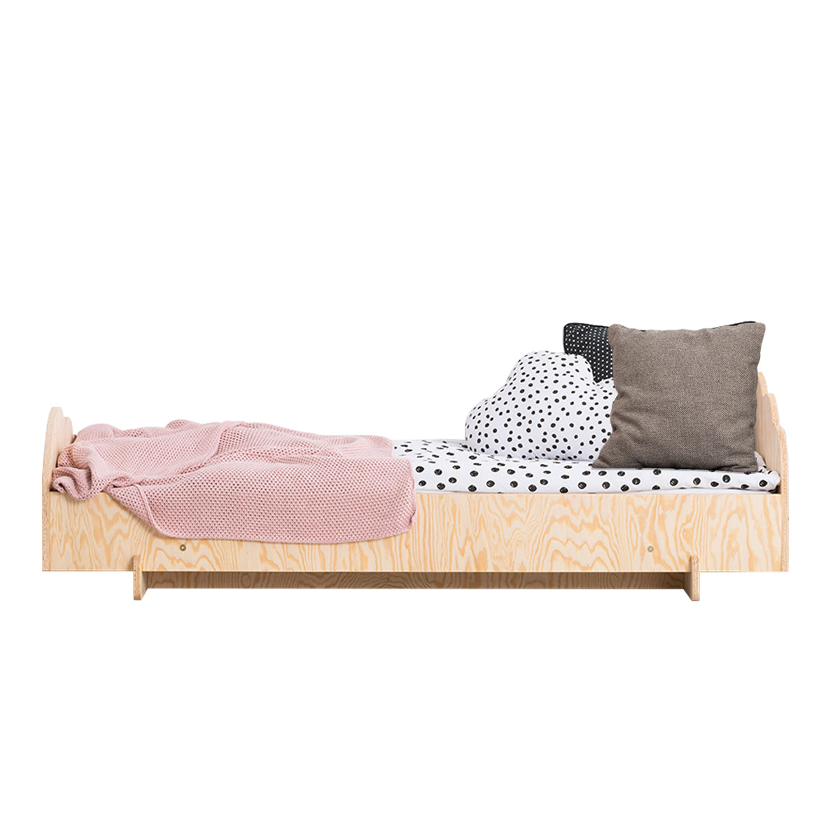Lit 90x190 sommier inclus Louison Bois - vue 2