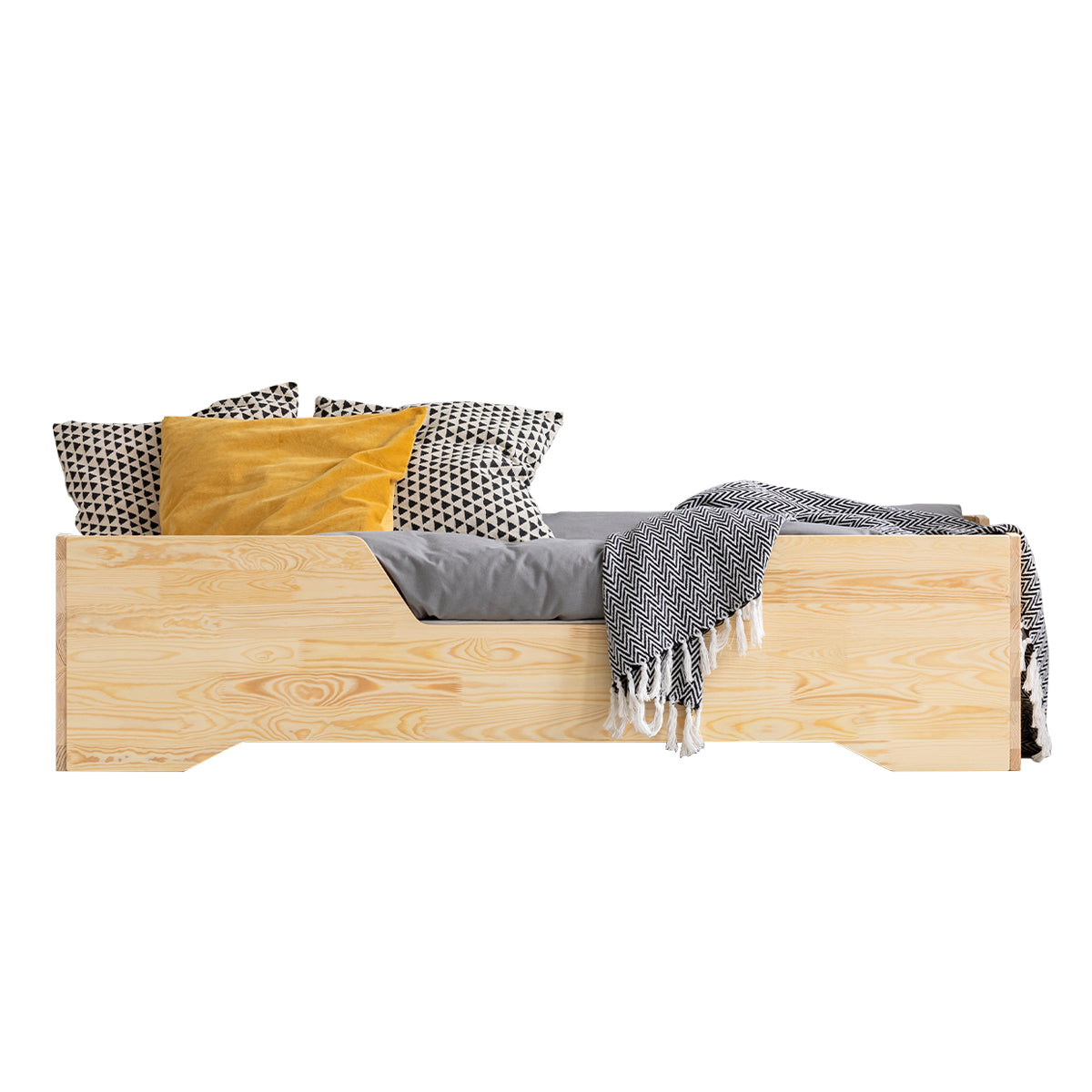 Lit 90x190 sommier inclus Maxine Bois - vue 2