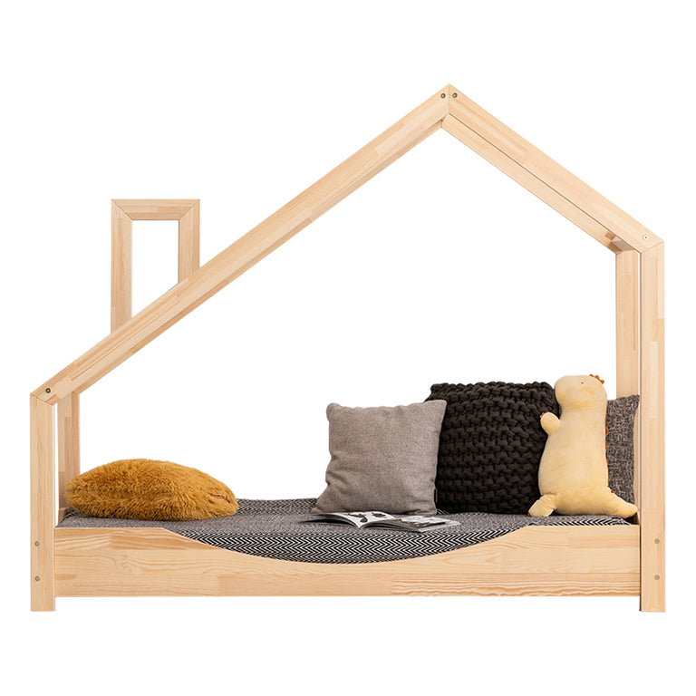 Lit cabane 90x190 sommier inclus Sonia Bois - vue 2