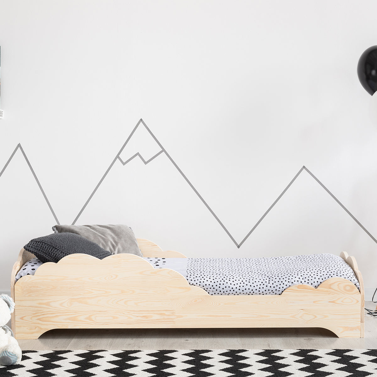 Lit 90x190 sommier inclus Théotime Bois