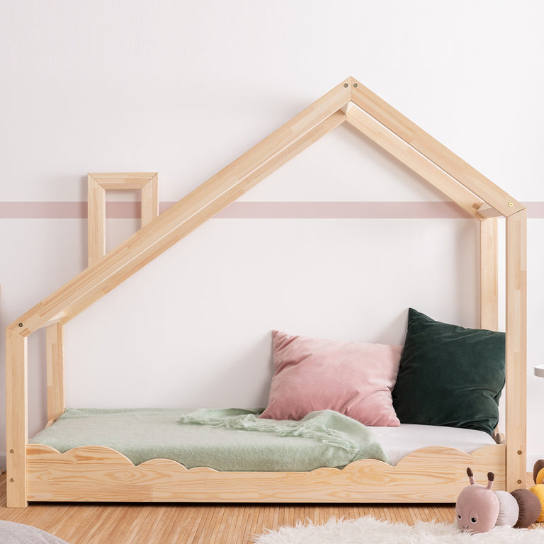 Lit cabane 90x200 sommier inclus Carla Bois