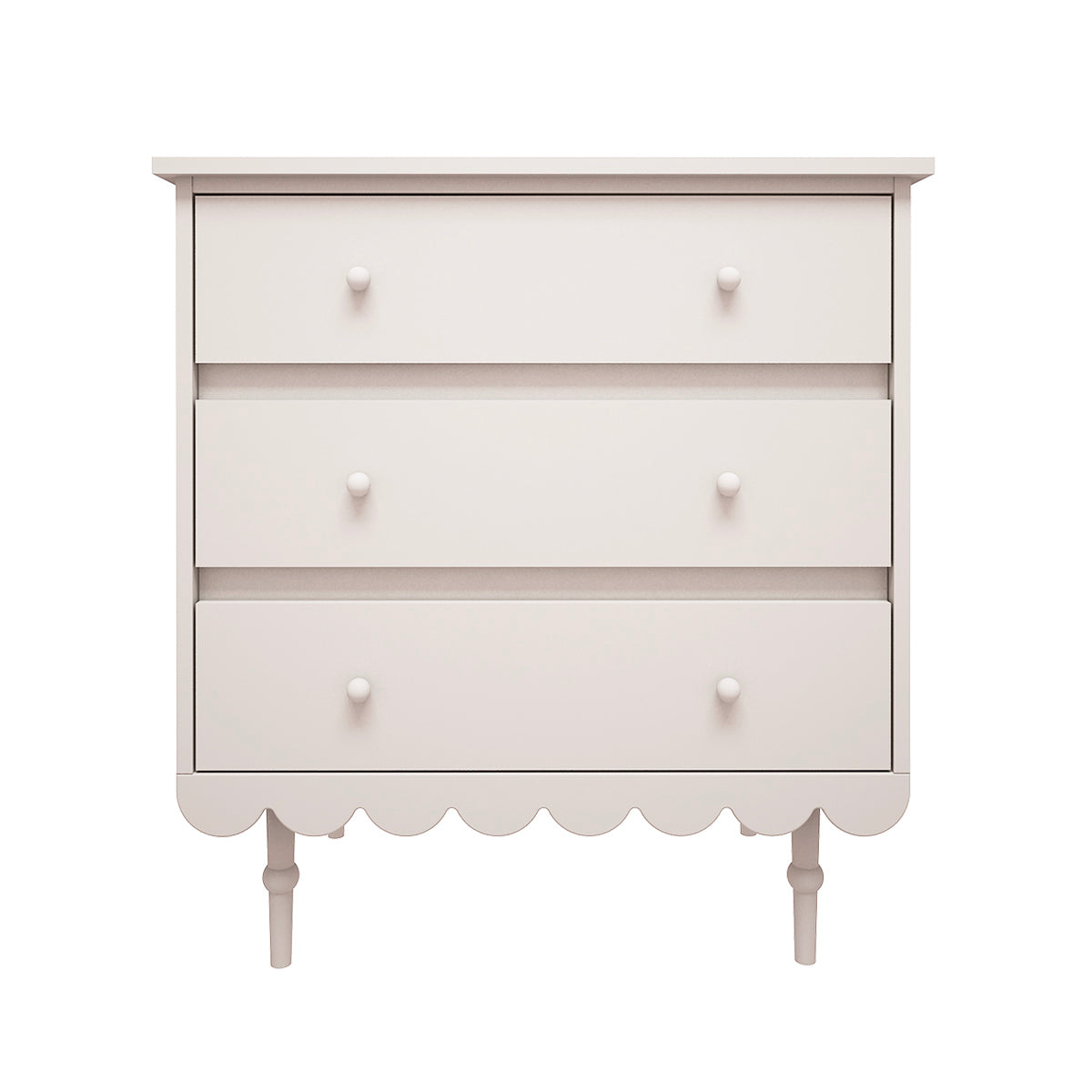 Commode 3 tiroirs Wood Luck Babushka Blanc - vue 2