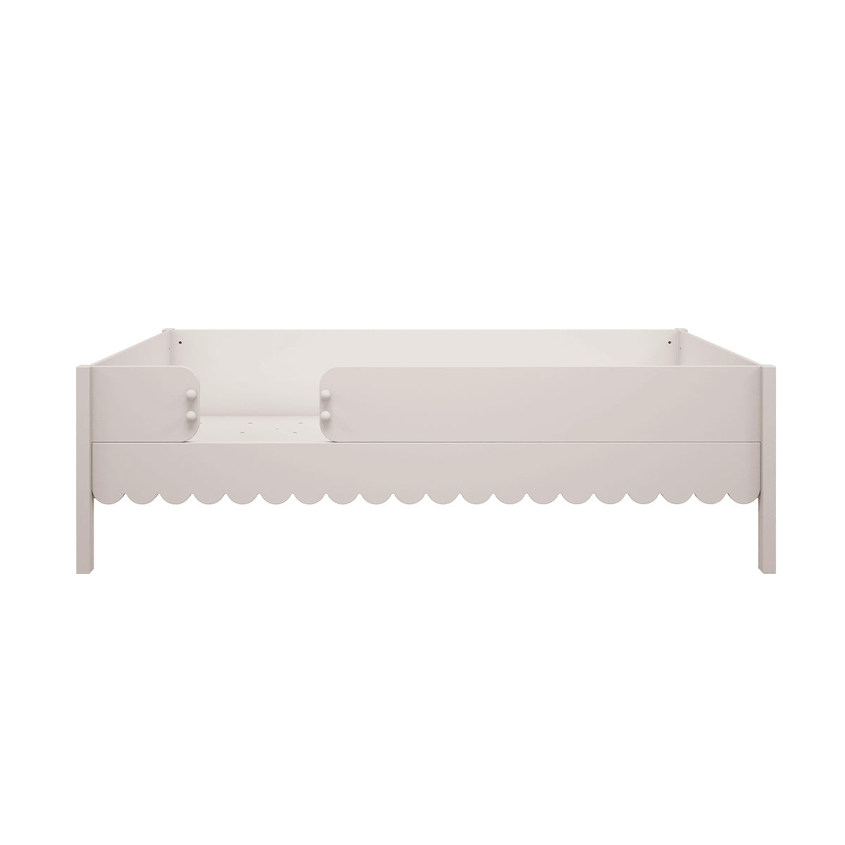 Lit 90x200 barrière et sommier inclus Wood Luck Babushka Blanc - vue 2