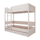 Lit superposé 90x200 sommiers et tiroir inclus Wood Luck Babushka Blanc