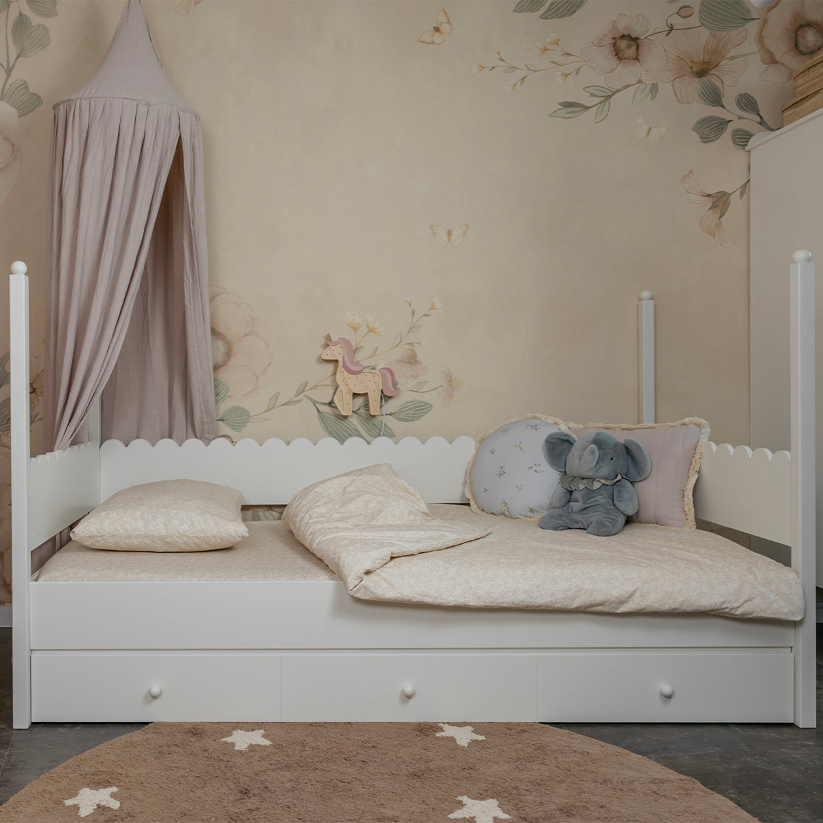 Lit superposé 90x200 sommiers et tiroir inclus Wood Luck Babushka Blanc - vue 7