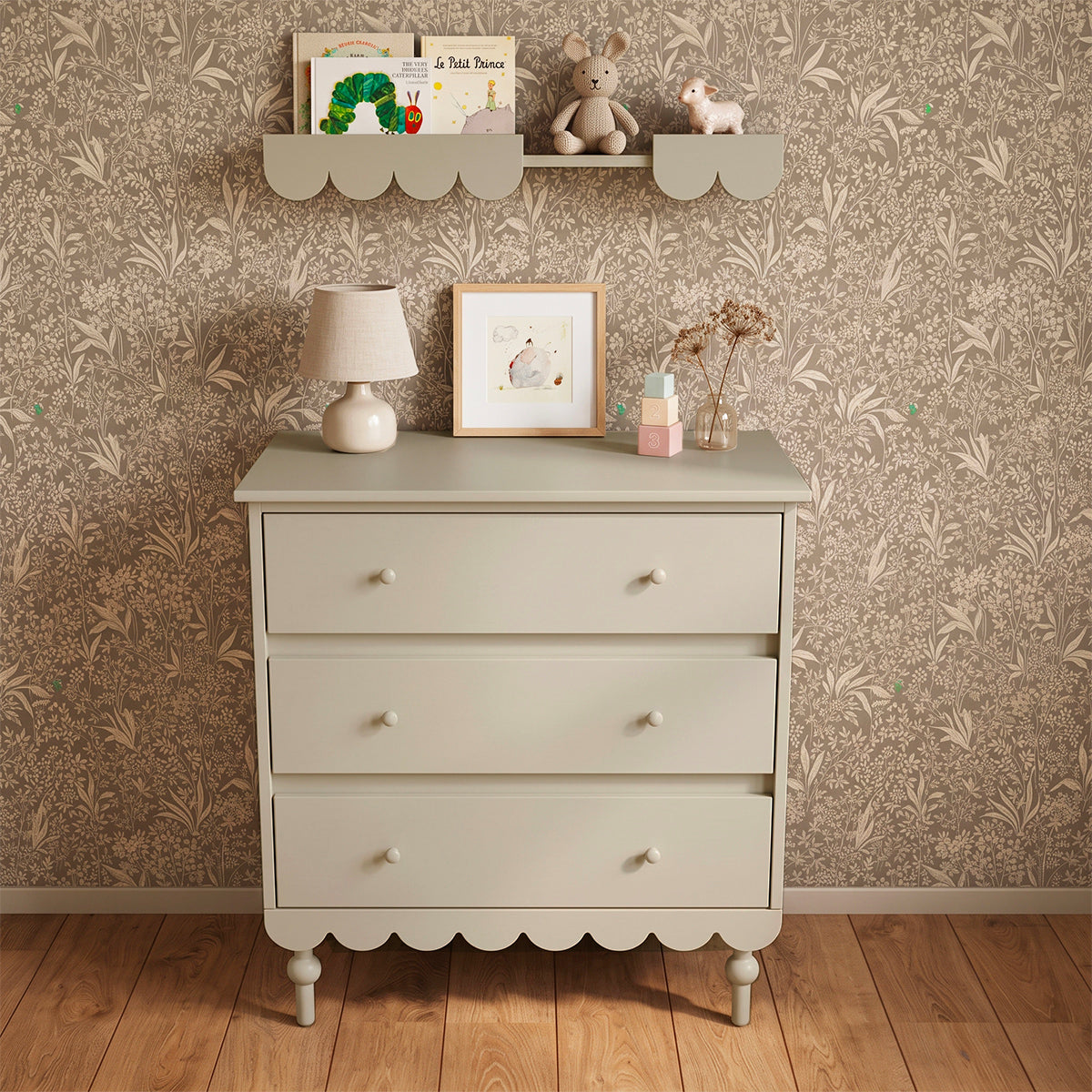 Commode 3 tiroirs Wood Luck Babushka Olive - vue 3