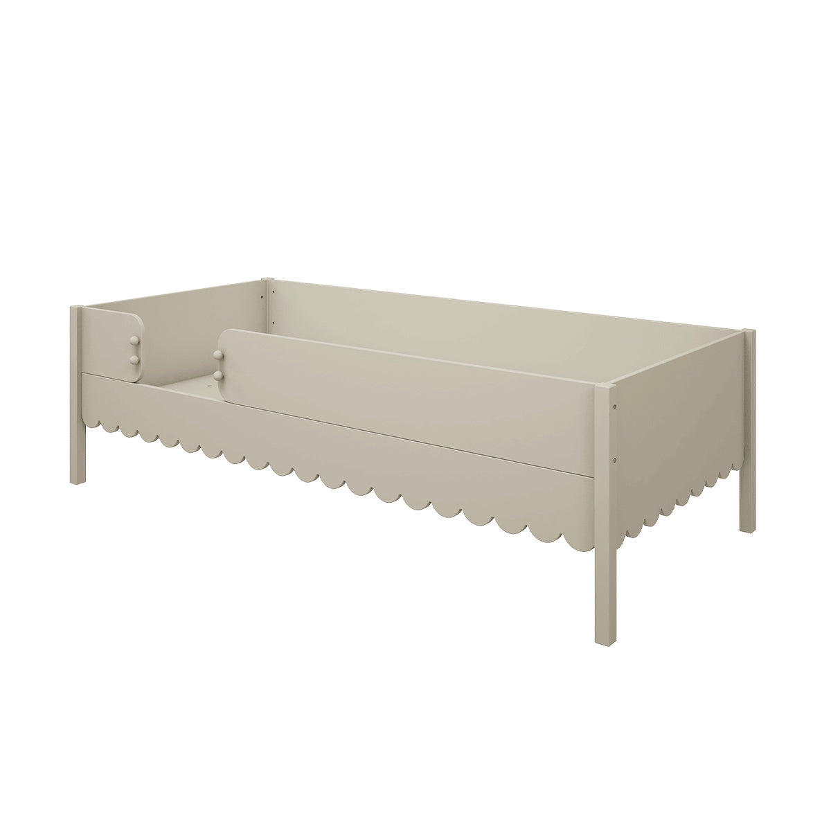 Lit 90x200 barrière et sommier inclus Wood Luck Babushka Olive